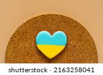 Heart shape ukrainian colours...