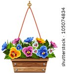 Wooden Flower Pot With...