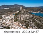 Small photo of Castle of Zahara de la Sierra and Zahara de la Sierra village, a famous "white village" in Cadiz, Spain.
