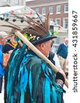 Small photo of Morris dancer costume, Lodestone Border, Exmouth festival, June 4 2016. Devon United Kingdom.