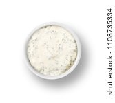 Cup of ranch dressing isolated...