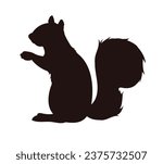 squirrel silhouette design...