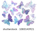 Clipart Purple Butterfly Color...