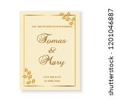 wedding invitation template... | Shutterstock .eps vector #1201046887