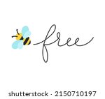 bee free motivational vector... | Shutterstock .eps vector #2150710197