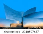 Small photo of Los Angeles, USA - June 27, 2012:The Walt Disney Concert Hall in LA. The building was designed by Frank Gehry and opened in 2003.
