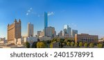 Small photo of Fort Worth, Texas - November 4, 2023: Texas and Pacific Terminal and Warehouse and skyline of Fort Worth, Texas.