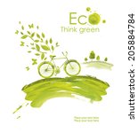 illustration environmentally... | Shutterstock . vector #205884784