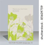 vector folder design on floral... | Shutterstock .eps vector #85609759