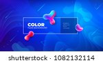liquid color background design. ... | Shutterstock .eps vector #1082132114