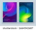 liquid abstract cover... | Shutterstock .eps vector #1664542687