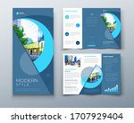 tri fold brochure design with... | Shutterstock .eps vector #1707929404