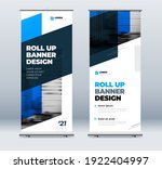blue business roll up banner.... | Shutterstock .eps vector #1922404997