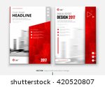 red cover design for annual... | Shutterstock .eps vector #420520807