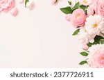 Template white flowers with...