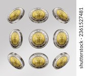 Egyptian pound coin isolated on ...