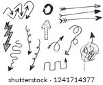 doodle vector arrows. isolated. ... | Shutterstock .eps vector #1241714377