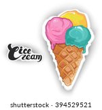 ice cream.sweet dessert  ... | Shutterstock .eps vector #394529521