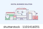 digital business solution  ... | Shutterstock .eps vector #1101416051