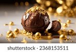 Small photo of Indulge in the ultimate temptation with this exquisite chocolate truffle. Crafted with the finest cocoa, this delectable confection is a masterpiece of flavor and texture. Its velvety, ganache center