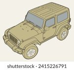 jeep wrangler car poster art...