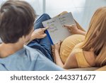 Small photo of Expectant couple joyfully selects a name for their unborn daughter, savoring the special moment of choosing a meaningful identity for their growing family