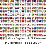a set of flags in format eps10. ... | Shutterstock .eps vector #561115897