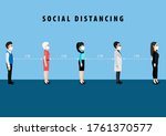 cartoon character with social... | Shutterstock .eps vector #1761370577