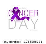 world cancer day concept.... | Shutterstock .eps vector #1255655131