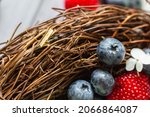 ripe blueberries and tibetan... | Shutterstock . vector #2066864087