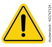 hazard warning attention sign  | Shutterstock .eps vector #421767124