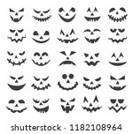 Halloween Ghost Faces. Scary...