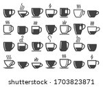 coffee and tea beverage cups... | Shutterstock .eps vector #1703823871