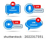 live webinar logos. education... | Shutterstock .eps vector #2022317351
