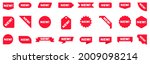 new sticker set. sale ribbons... | Shutterstock .eps vector #2009098214