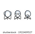 don't hear  don't see  dont'... | Shutterstock .eps vector #1922409527