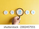 Small photo of Checklist Quality management with Quality Assurance or QA and Quality Control or QC and improvement. Standardization certification. Compliance to regulations service and standards.