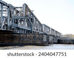 Small photo of Old Lyme, Connecticut, USA - April 29, 2011: Amtrak Old Saybrook – Old Lyme Bridge Over the Connecticut River