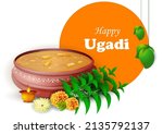 happy ugadi new year's day... | Shutterstock .eps vector #2135792137