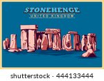 Vintage Poster Of Stonehenge In ...