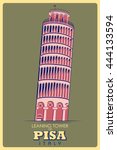 Vintage Poster Of Leaning Tower ...