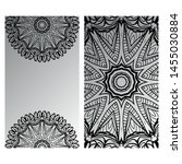 templates card with mandala... | Shutterstock .eps vector #1455030884