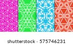 set of geometric seamless... | Shutterstock .eps vector #575746231