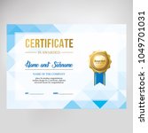 gift certificate  diploma ... | Shutterstock .eps vector #1049701031