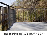 Modern metal railings and...
