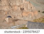 Small photo of View of Old Bayezit Mosque and Ahmed-i Hani Tomb from Ishak Pasa Palace. Dogubayezit, Agri Turkey.
