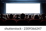 Cinema blank screen and people...