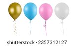 Colorful balloons isolated on...