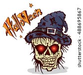 halloween zombie  | Shutterstock .eps vector #488695867