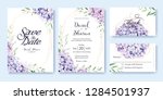 wedding invitation card  save... | Shutterstock .eps vector #1284501937